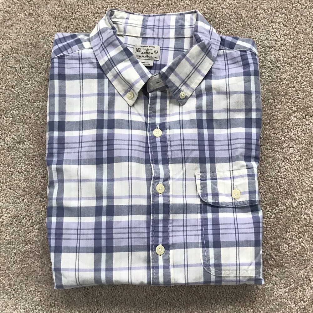 3/$25 - J. Crew Men’s madras shirt, L